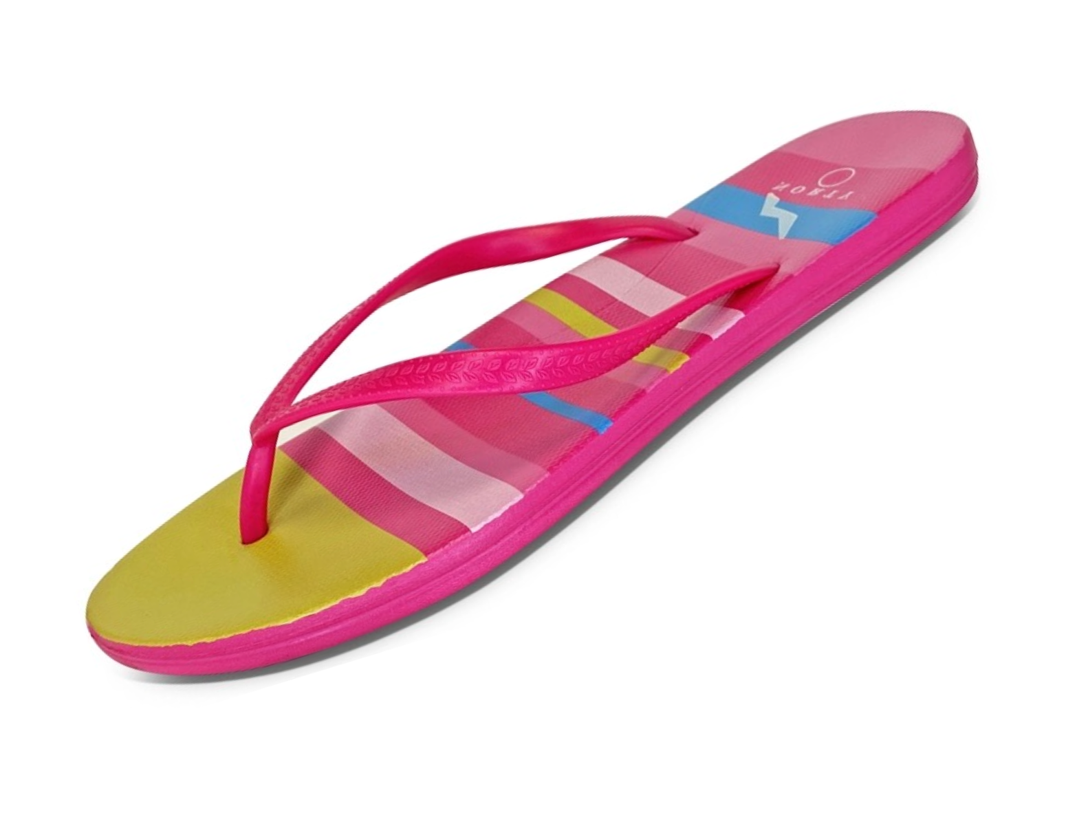 NORTY Womens Eva Flip Flop Sandal Stripes, Multi Stripe (22018B)